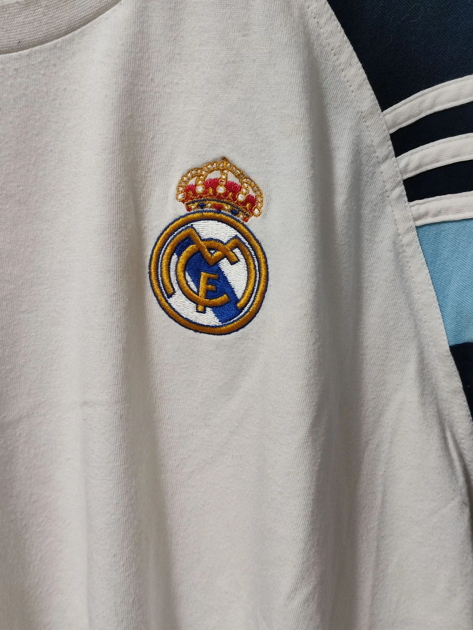 Adidas Real Madrid Vintage T-shirt 2003 Maat M ⚽ Origineel Y2K – photo 3